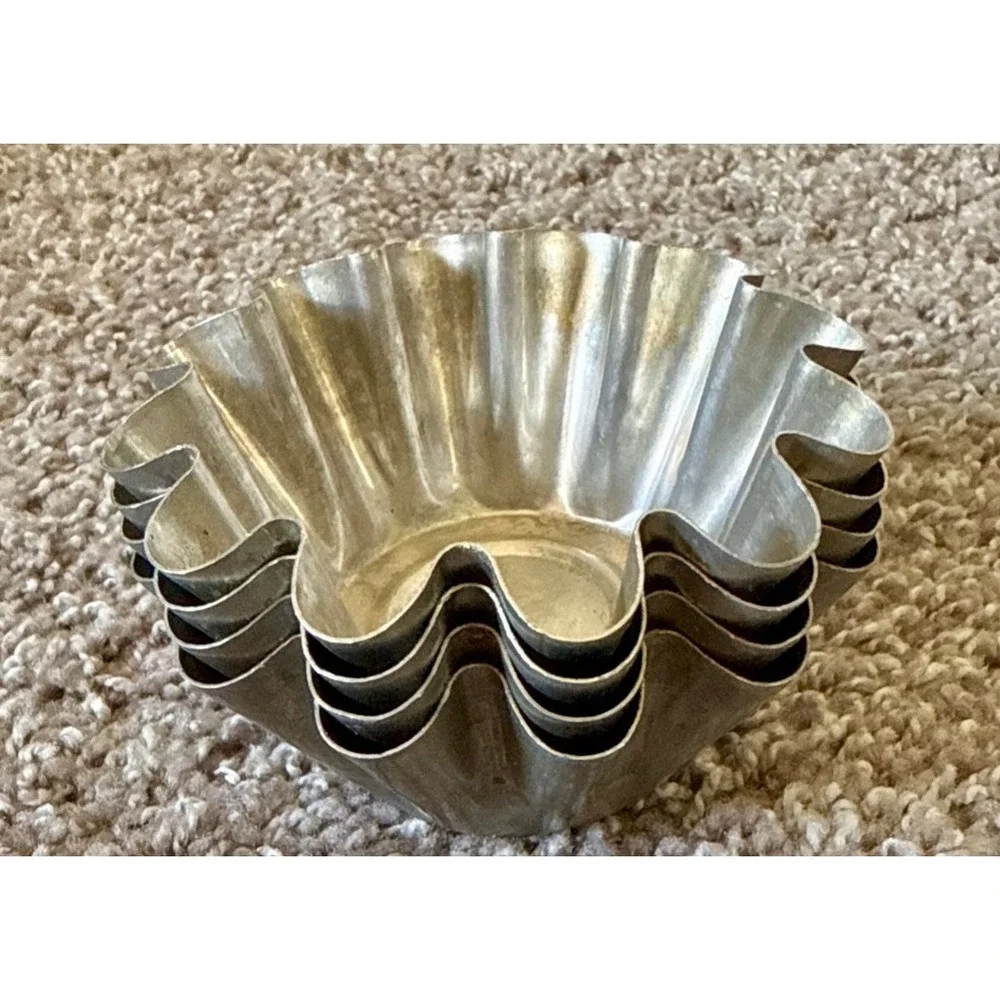 Tart Molds Silver Good Vintage Fluted Brioche Tins Set of 4